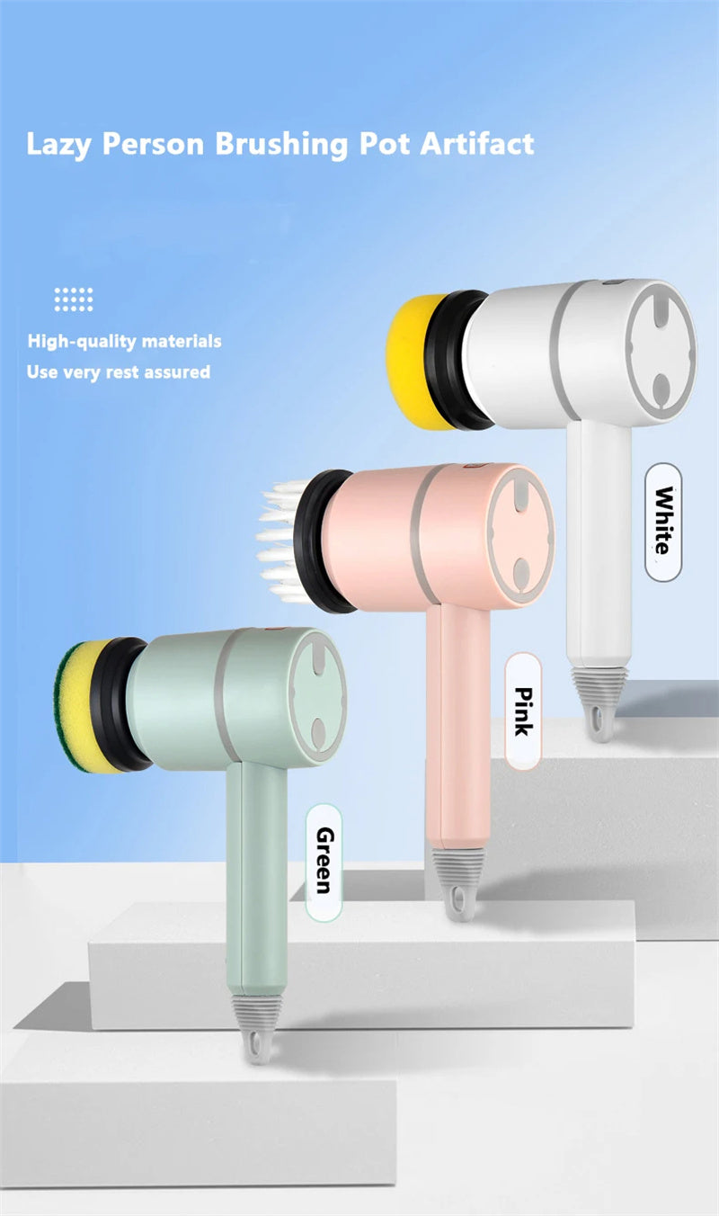 Electric Cleaning Brush Dishwashing Automatic Wireless USB Rechargeable Professional Kitchen Bathtub Tile Cleaning Brushes