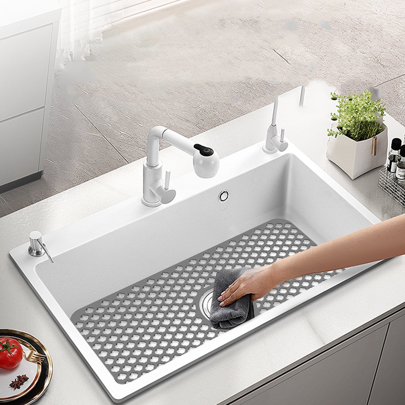 Large Size Silicone Drain Mat Kitchen Sink Protection